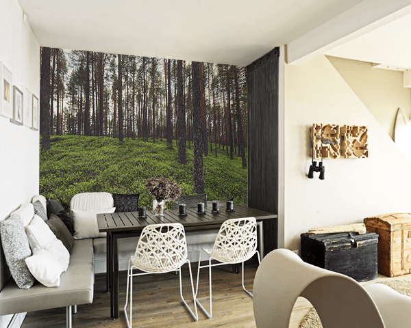 Deep Green Forest Wall Mural-Landscapes & Nature-Eazywallz