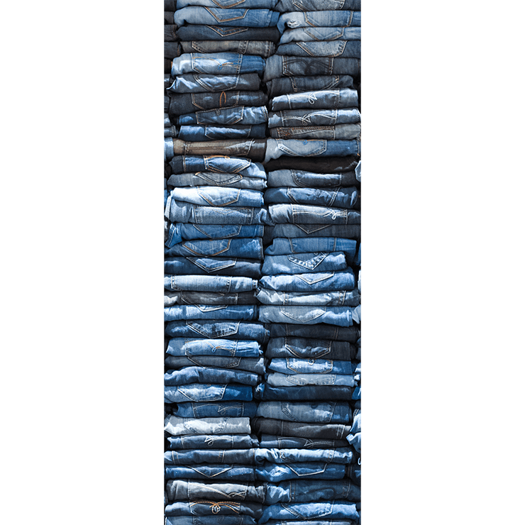 Denim Jean Stack Door Mural-Textures-Eazywallz