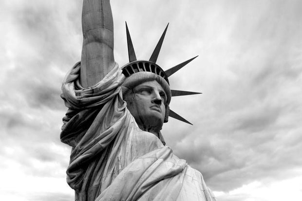 Detail of the Statue of Liberty Wall Mural-Black & White,Buildings & Landmarks,Featured Category-Eazywallz
