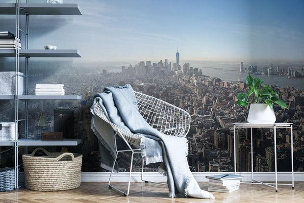 Downtown NYC Skyline Mural Wallpaper-Cityscapes-Eazywallz