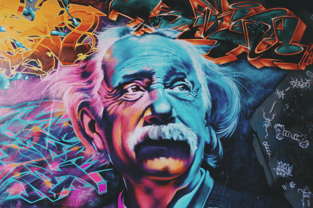 Einstein Street Art Wall Mural-Urban,Textures,Modern Graphics-Eazywallz
