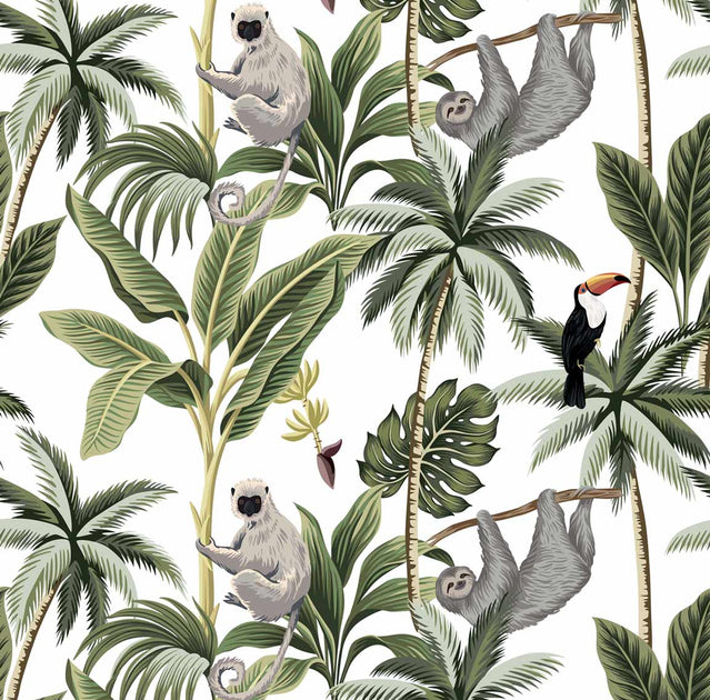 Exotic Jungle Animal Wallpaper, Jungle And Tropical Wallpaper Murals 