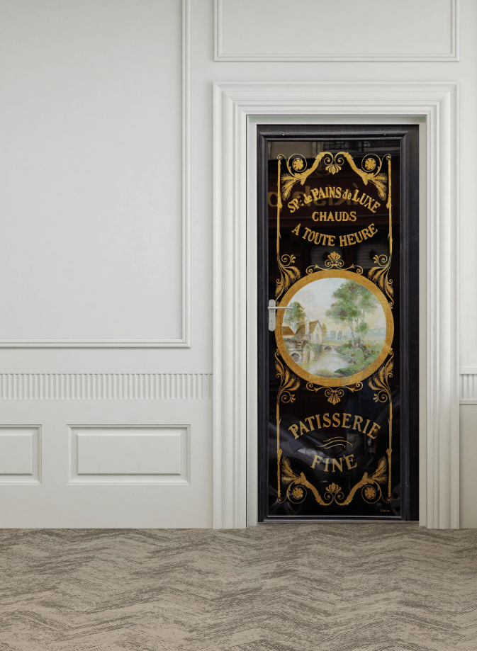 Fancy Paris Door Mural-vintage-Eazywallz