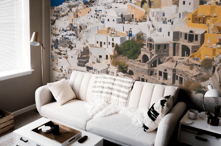 Fira, Greece Wall Mural-Buildings & Landmarks,Cityscapes-Eazywallz