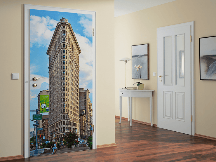 Flatiron Building in Manhattan Door Mural-Buildings & Landmarks-Eazywallz