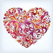 Floral Heart Wall Mural-Modern Graphics,Featured Category of the Month-Eazywallz