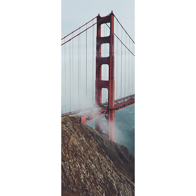 Foggy Golden Gate Bridge Door Mural-Buildings & Landmarks-Eazywallz
