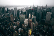 Foggy New York City Skyline Wall Mural-Cityscapes-Eazywallz