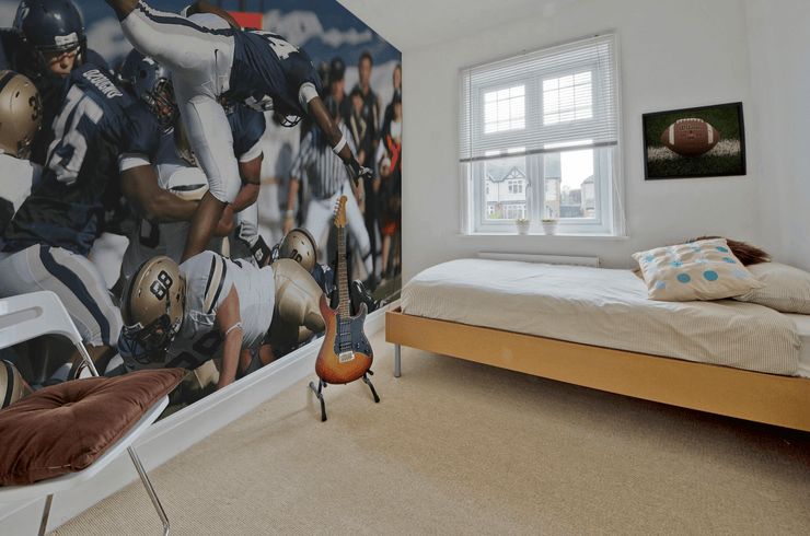 Football Pile Jump Wall Mural-Sports-Eazywallz