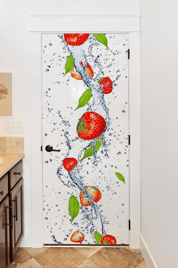 Fresh Strawberries Door Mural-Food & Drink-Eazywallz