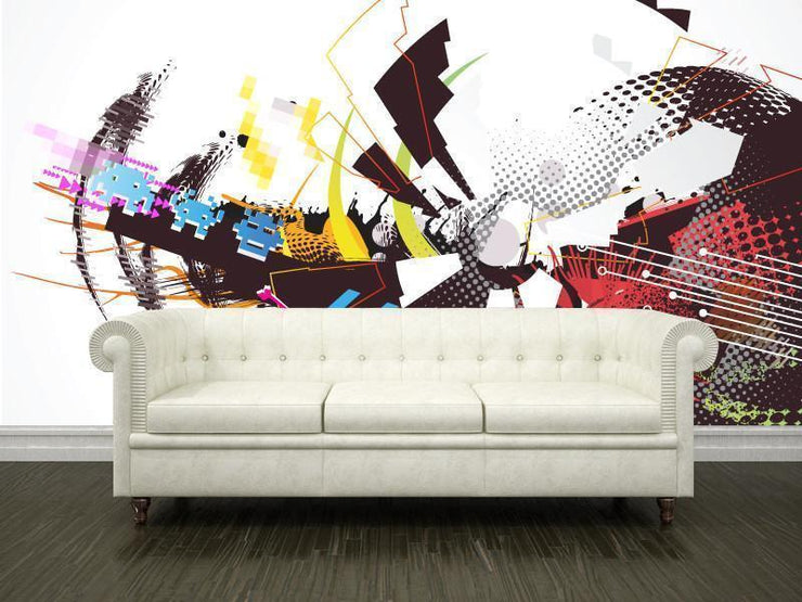 Futuristic design Mural-Abstract,Urban,Modern Graphics-Eazywallz