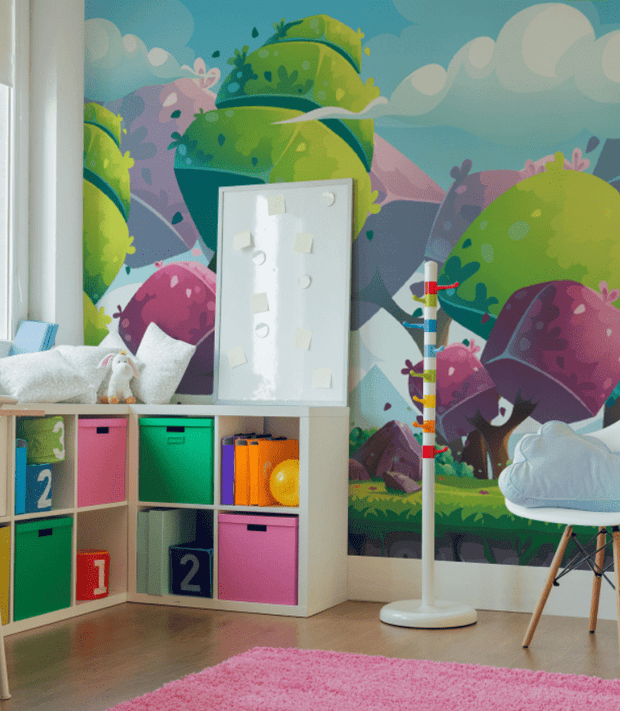 Futuristic Kids Forest Wall Mural-Kids' Stuff-Eazywallz