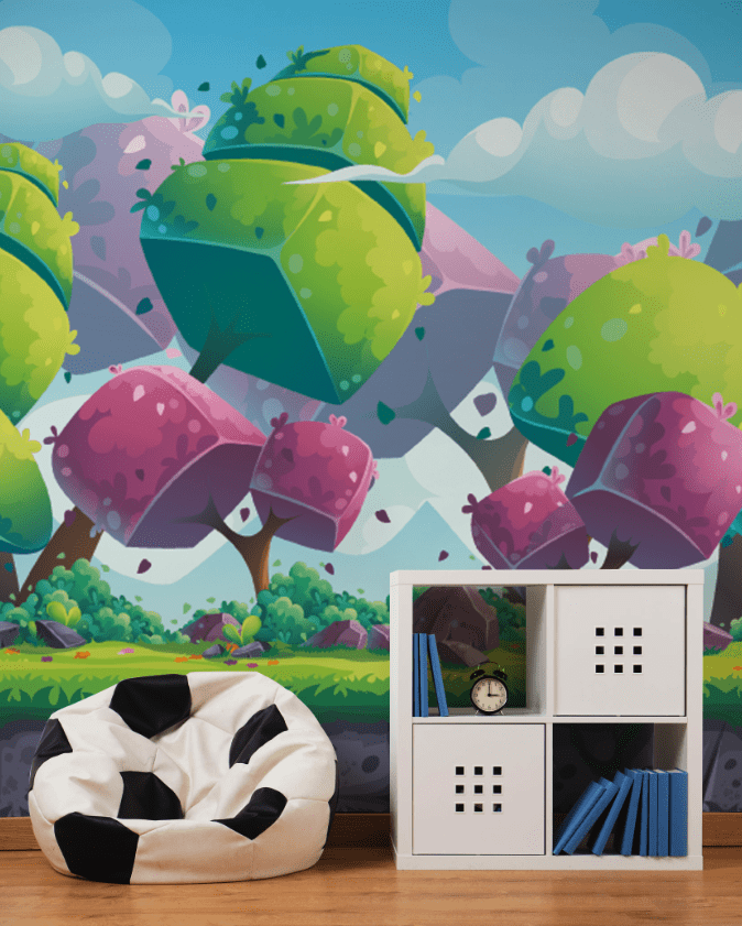 Futuristic Kids Forest Wall Mural-Kids' Stuff-Eazywallz