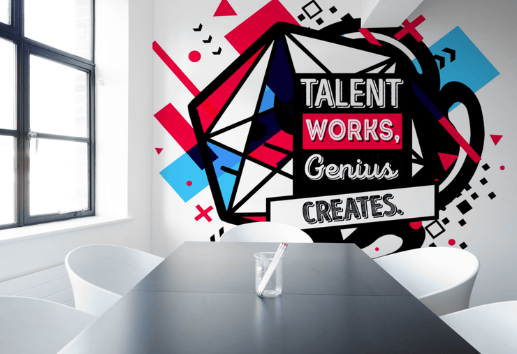 Genius Creates Mural-Abstract,Urban,Modern Graphics,Best Seller Murals-Eazywallz