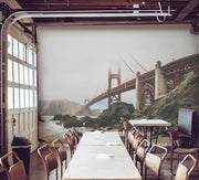 Golden Gate Bridge on the Shore Wall Mural-Buildings & Landmarks-Eazywallz