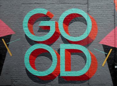 G.O.O.D Street Art Wall Mural-Urban,Textures,Modern Graphics-Eazywallz