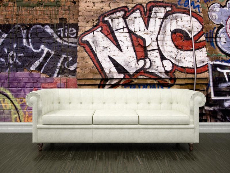 Graffiti sign in lower Manhattan Wall Mural-Urban,Featured Category-Eazywallz