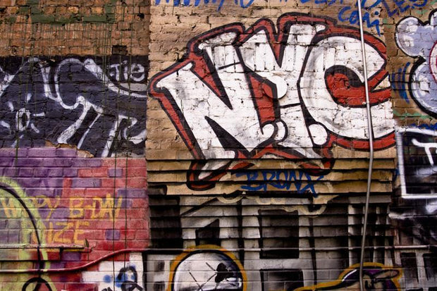 Graffiti sign in lower Manhattan Wall Mural-Urban,Featured Category-Eazywallz