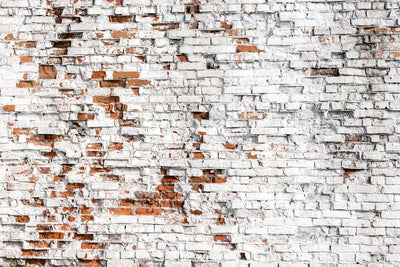 Grunge White Brick 2 Wallpaper Mural