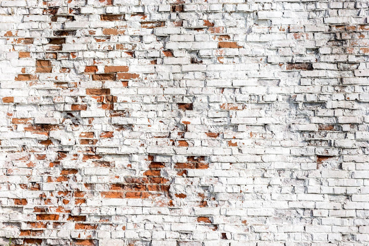 Grunge White Brick 2 Wallpaper Mural