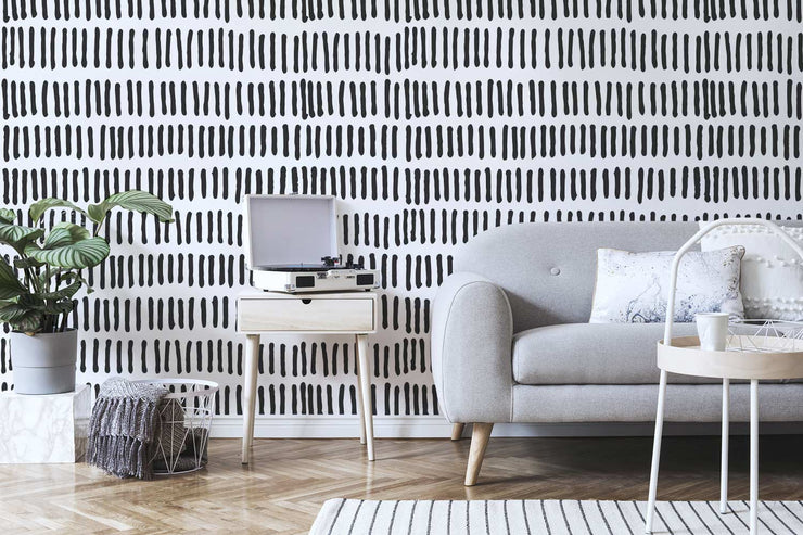 Thin Hand Drawn Lines Wallpaper Mural