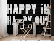 Happy in, Happy out Wall Mural-Urban-Eazywallz