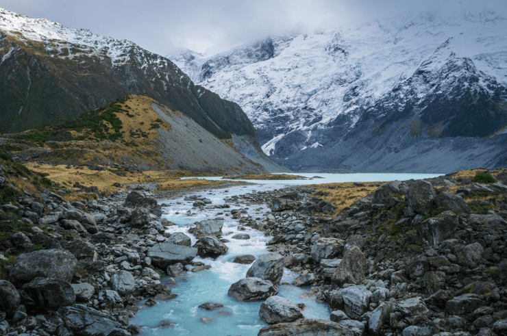 Hooker Lake, New Zealand Wall Mural-Landscapes & Nature-Eazywallz