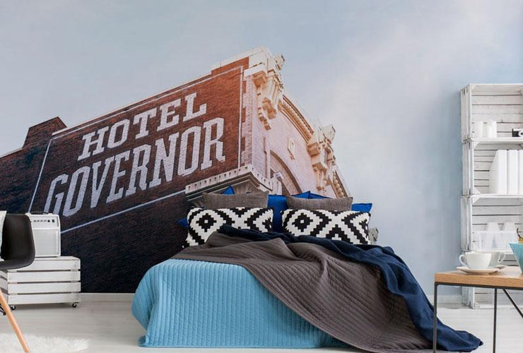 Hotel Governor Wall Mural-Black & White,Buildings & Landmarks,Urban-Eazywallz