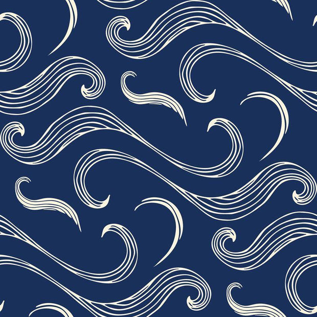 Japanese Waves Removable Wallpaper-wallpaper-Eazywallz