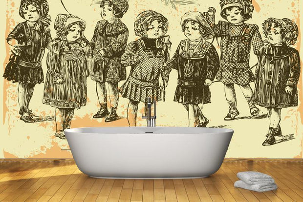 "Layettes" Wall Mural-Vintage-Eazywallz