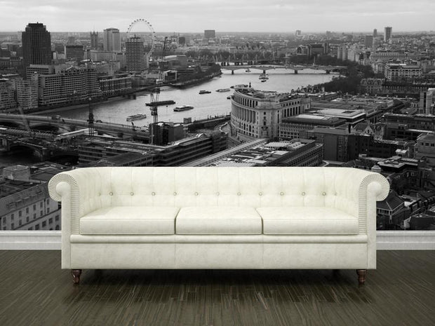 London Wall Mural-Black & White,Cityscapes,Best Rated Murals-Eazywallz