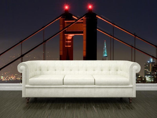 Main tower of the Golden Gate Bridge, USA Wall Mural-Buildings & Landmarks,Cityscapes-Eazywallz