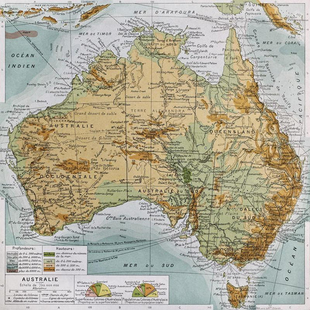 Map of Australia Wall Mural-Maps-Eazywallz