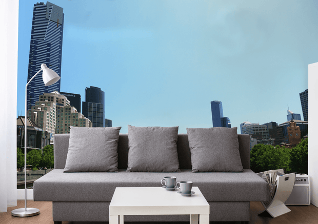 Melbourne Cityscape Wall Mural-Cityscapes-Eazywallz