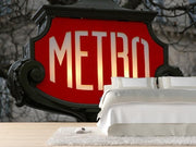 Metro sign in Paris Wall Mural-Transportation,Urban-Eazywallz