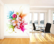 Modern Floral Design Wall Mural-Florals,Modern Graphics,Featured Category of the Month-Eazywallz