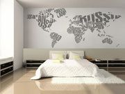 Modern World Map Wall Mural-Black & White,Modern Graphics,Staff Favourite Murals,Maps-Eazywallz