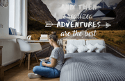 Mountain Adventures Quote Wall Mural-Landscapes & Nature-Eazywallz