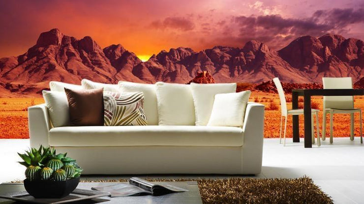 Mountains in African Desert Wall Mural-Landscapes & Nature,Panoramic-Eazywallz