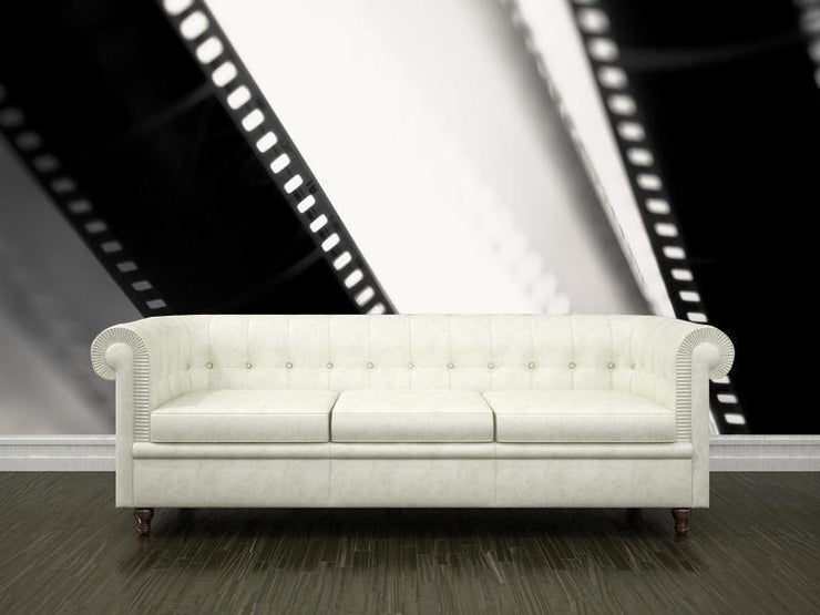 Movie filmstrips Wall Mural-Arts,Black & White,Macro-Eazywallz