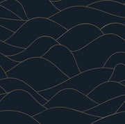 Navy Waves Wallpaper
