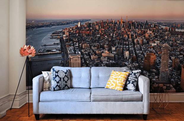 New York Skyline at Dawn Wall Mural-Cityscapes,Featured Category-Eazywallz