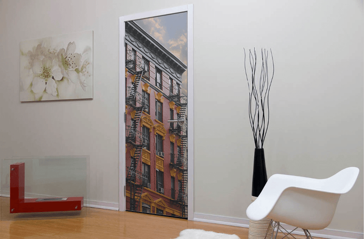 NYC Apartment Building Door Mural-Urban-Eazywallz