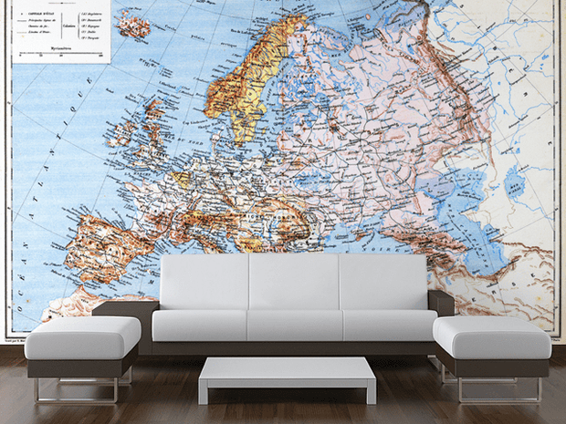Old European Map Wall Mural-Maps-Eazywallz
