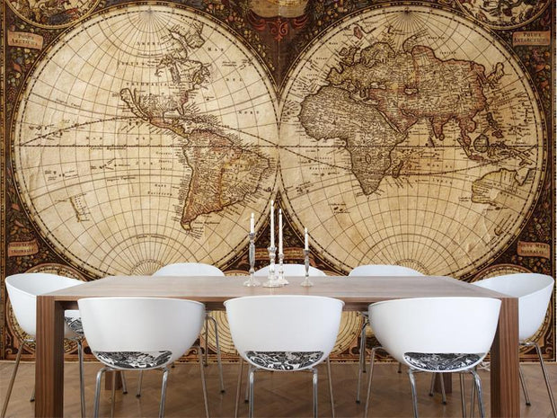 Old map Wall Mural-Maps-Eazywallz