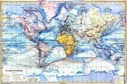 Old Planisphere Wall Mural-Maps-Eazywallz