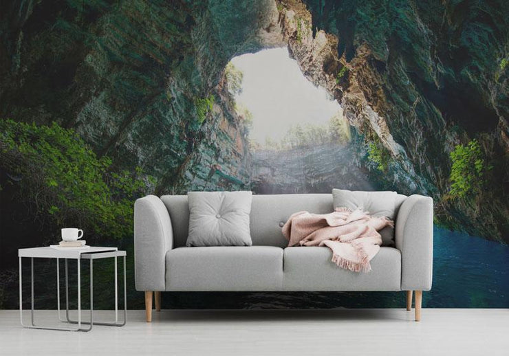 Open Cave Oasis Wall Mural-Landscapes & Nature-Eazywallz