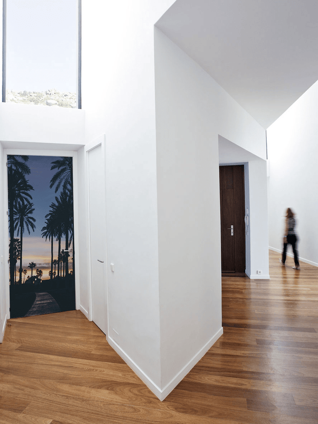 Palm Tree Pathway Door Mural-Tropical & Beach-Eazywallz