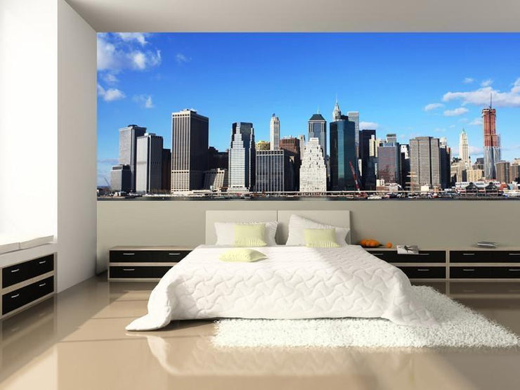 Panoramic New York Skyline Wall Mural-Cityscapes,Panoramic,Featured Category-Eazywallz