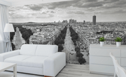 Panoramic View of La Grande Armee Avenue in Paris Wall Mural-Black & White,Buildings & Landmarks,Cityscapes,Panoramic,Staff Favourite Murals-Eazywallz